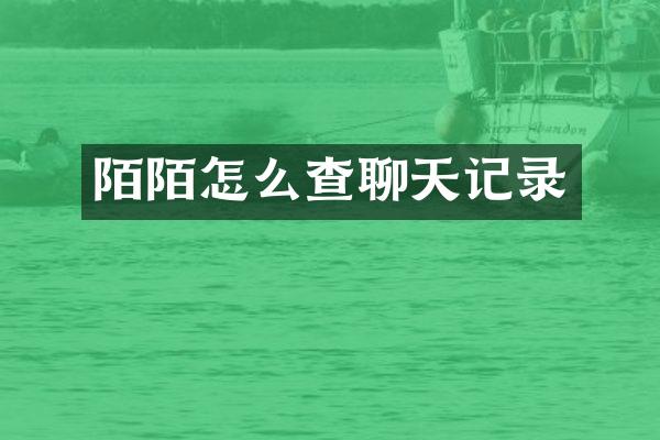 陌陌怎么查聊天记录
