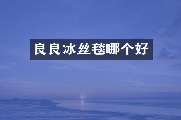 良良冰丝毯哪个好