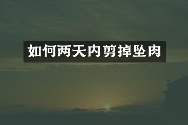 如何两天内剪掉坠肉