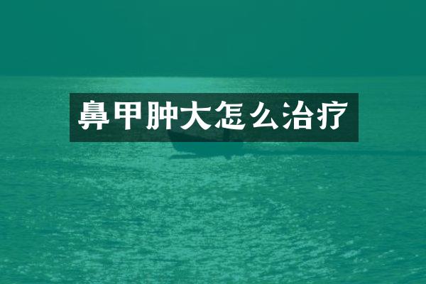 鼻甲肿大怎么治疗