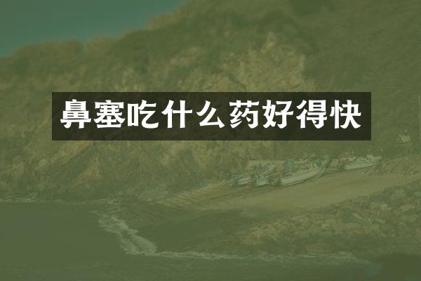 鼻塞吃什么药好得快