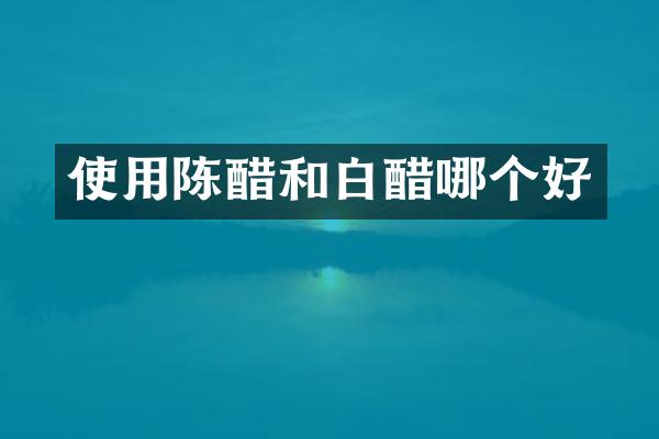 使用陈醋和白醋哪个好