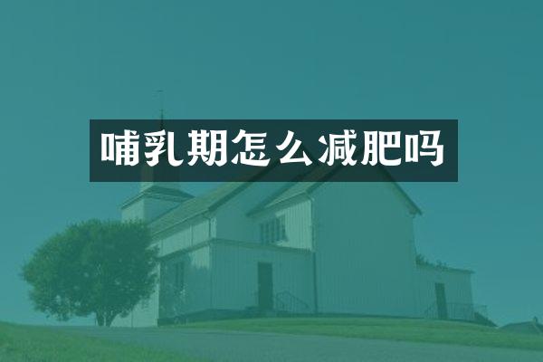 哺乳期怎么减肥吗
