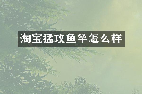 淘宝猛攻鱼竿怎么样