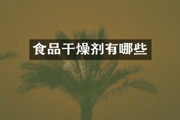 食品干燥剂有哪些