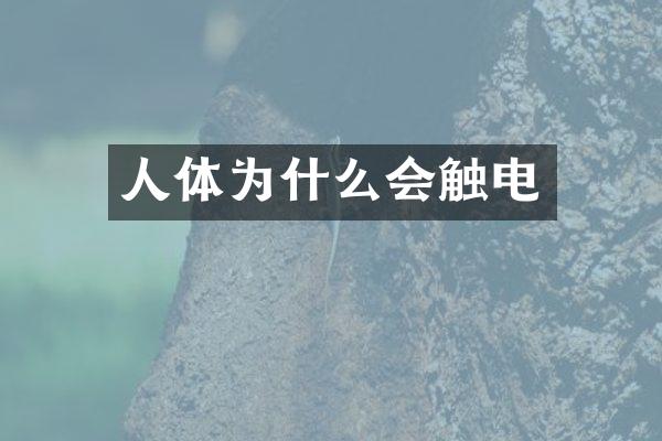 人体为什么会触电