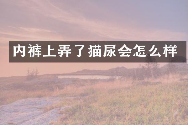 内裤上弄了猫尿会怎么样