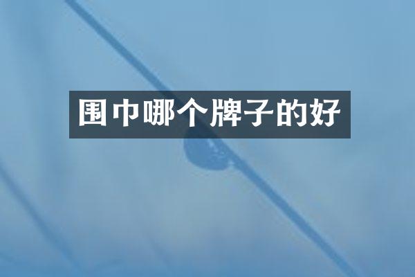 围巾哪个牌子的好