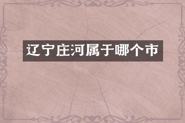 辽宁庄河属于哪个市