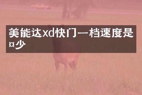 美能达xd快门一档速度是多少