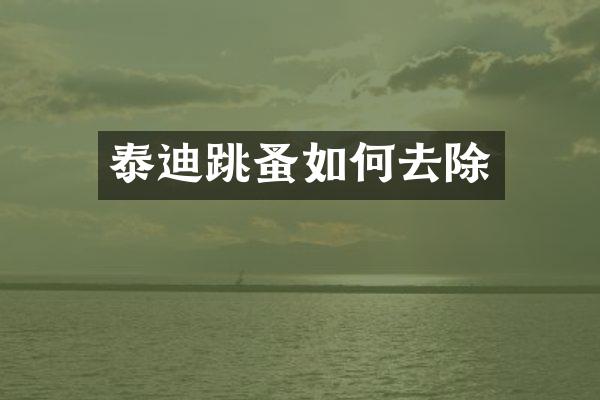 泰迪跳蚤如何去除
