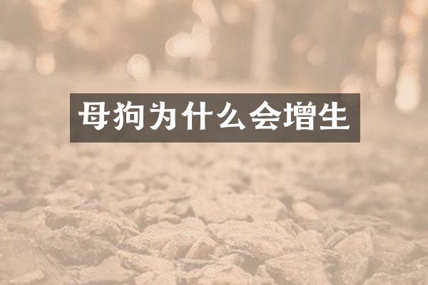 母狗为什么会增生