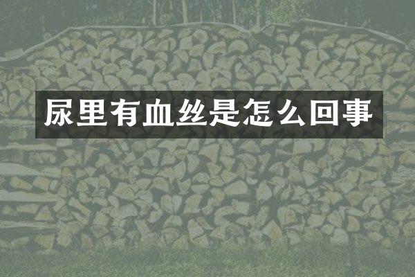 尿里有血丝是怎么回事