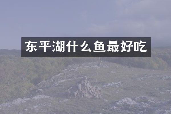 东平湖什么鱼最好吃