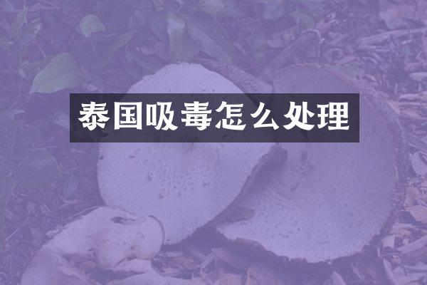 泰国吸毒怎么处理