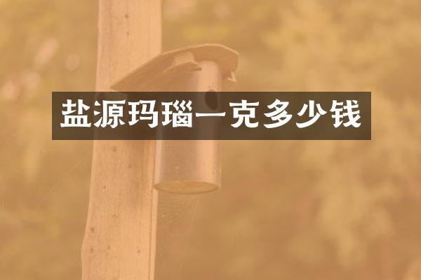 盐源玛瑙一克多少钱