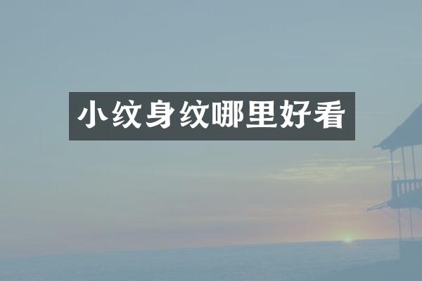 小纹身纹哪里好看