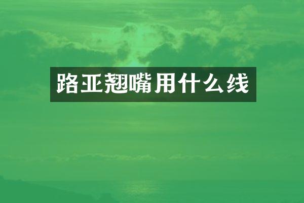 路亚翘嘴用什么线