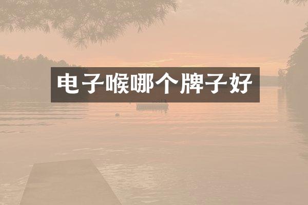 电子喉哪个牌子好