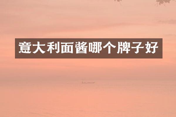 意大利面酱哪个牌子好