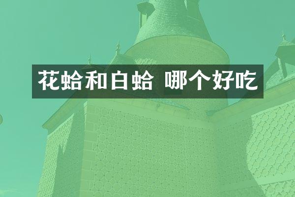 花蛤和白蛤 哪个好吃