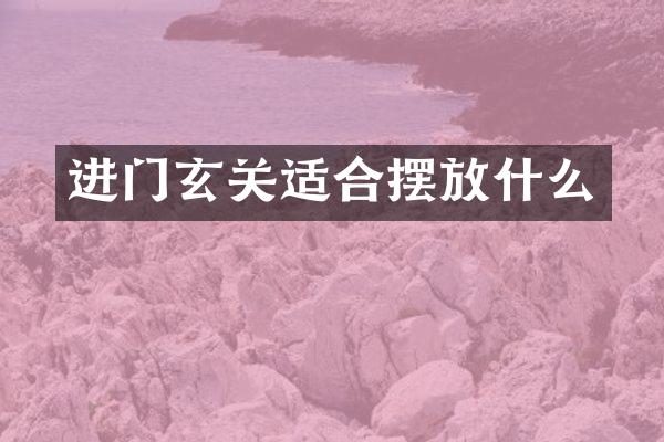 进门玄关适合摆放什么
