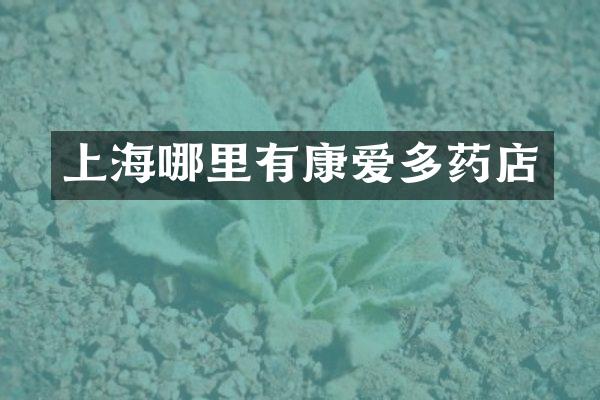 上海哪里有康爱多药店