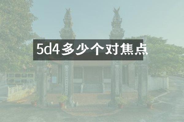 5d4多少个对焦点