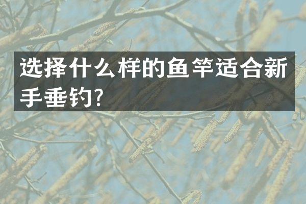 选择什么样的鱼竿适合新手垂钓？