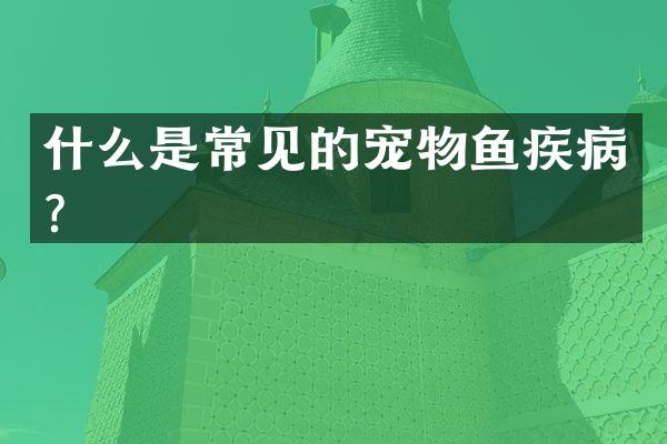 什么是常见的宠物鱼疾病？