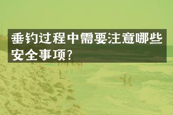 垂钓过程中需要注意哪些安全事项？