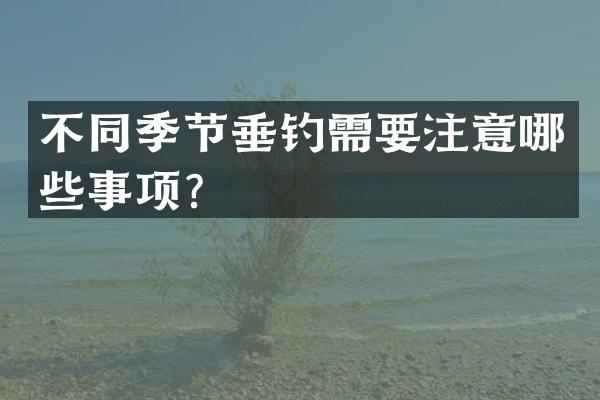不同季节垂钓需要注意哪些事项？