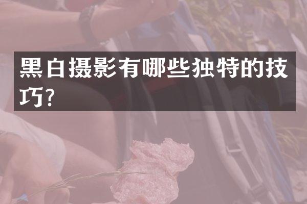 黑白摄影有哪些独特的技巧？