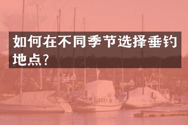 如何在不同季节选择垂钓地点？