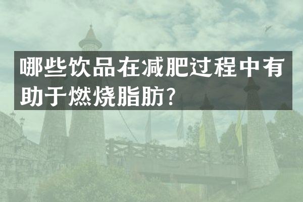 哪些饮品在减肥过程中有助于燃烧脂肪？