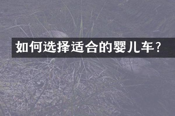 如何选择适合的婴儿车？