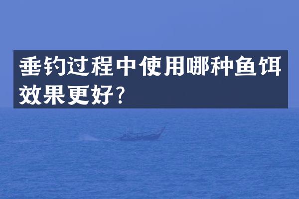 垂钓过程中使用哪种鱼饵效果更好？