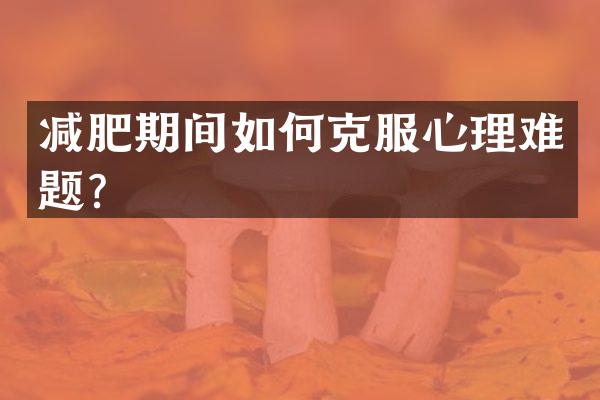 减肥期间如何克服心理难题？