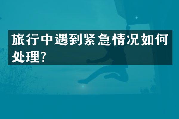 旅行中遇到紧急情况如何处理？