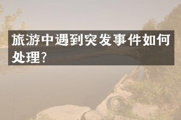 旅游中遇到突发事件如何处理？
